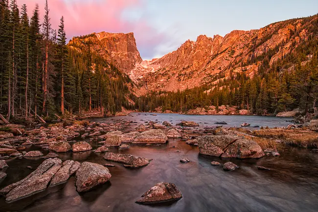 Dream Lake Sunrise in Ocotober